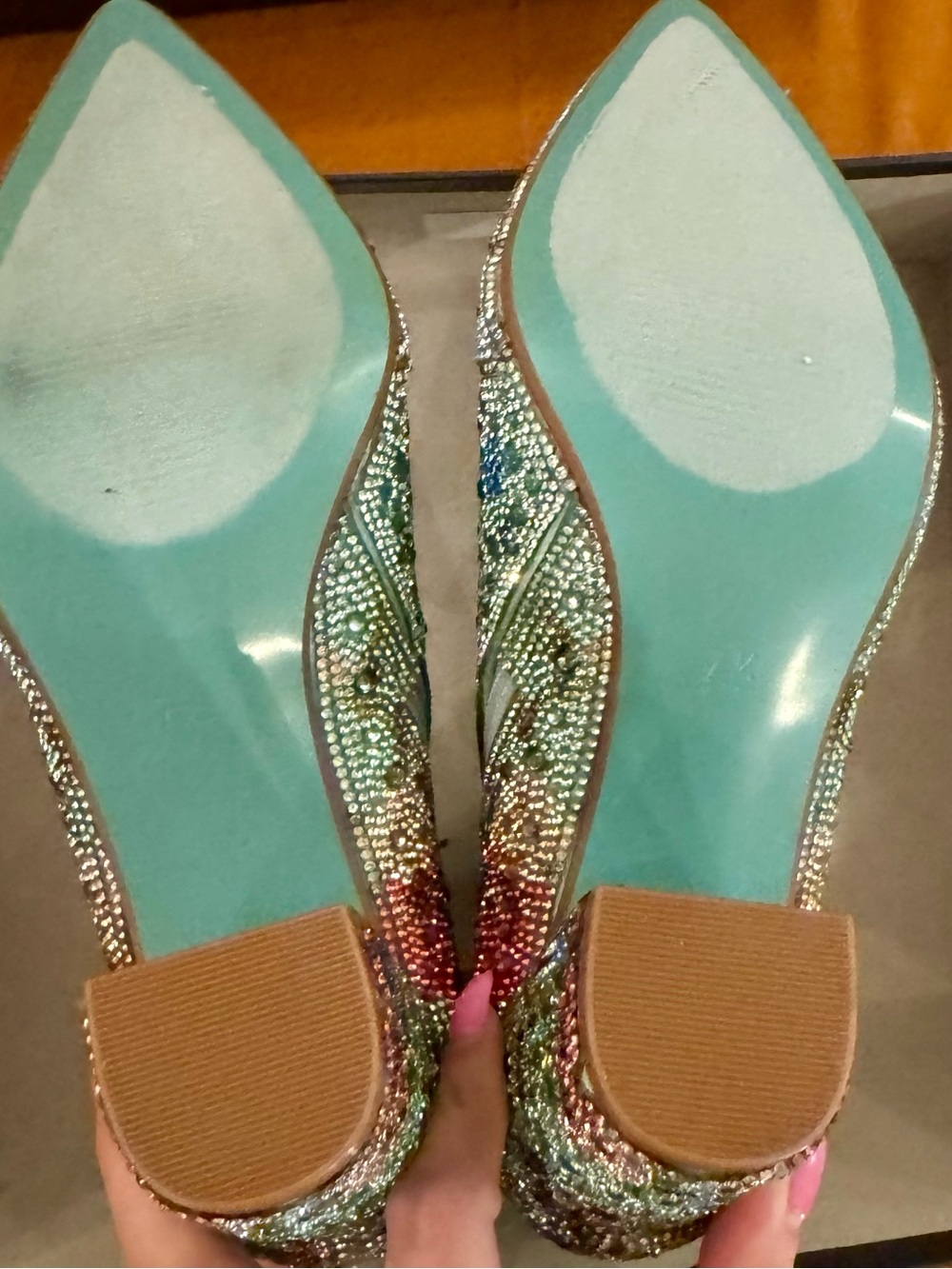 Betsey Johnson SB-CADYF Mint Multi Floral Embellished Ankle Boot - Picture 3 of 5